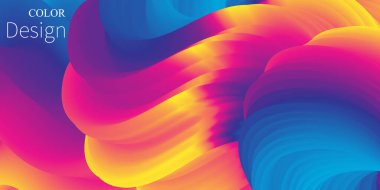 Canlı bir renk. Sıvı Dalga. Sıvı akışı. Vektör.