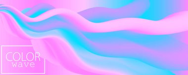 3D poster. Pembe Sıvı Rengi. Sıvı Arkaplan.