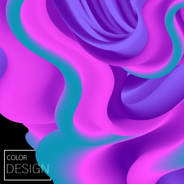 Diseño vibrante. Color Líquido. Fondo fluido . — Vector de stock