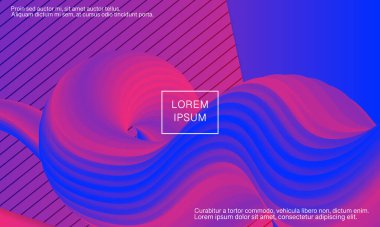 Sıvı şekilli. Soyut akış. Moda posteri.