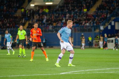 Kharkiv, Ukrayna 18 Eylül 2019: Manc'ın futbolcusu