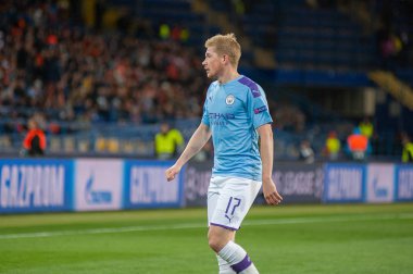Kharkiv, Ukrayna 18 Eylül 2019: Manc'ın futbolcusu