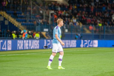 Kharkiv, Ukrayna 18 Eylül 2019: Manc'ın futbolcusu