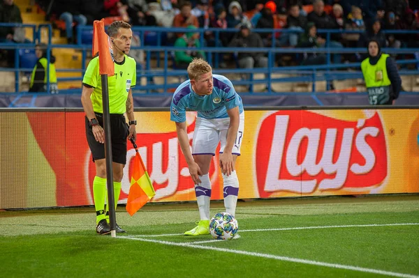 Harkov, Ucraina 18 septembrie 2019: Fotbalistul Manc — Fotografie, imagine de stoc