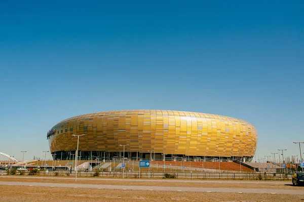 Gdansk, Polonia - 17 de abril de 2019: Vista trasera del Stadion Energa, Ba — Foto de Stock