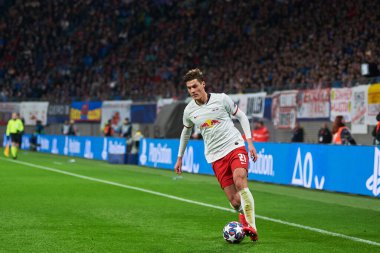 Leipzig, Almanya - 20 Mart 2020: Leipzig-Tottenham maçında Patrick Schick 