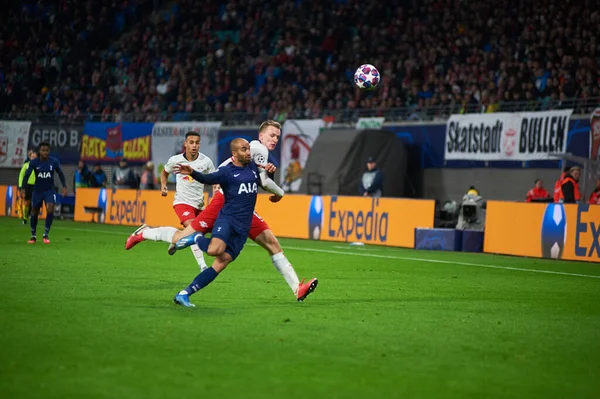 Leipzig Alemanha Março 2020 Lukas Klostermann Lucas Moura Durante Partida — Fotografia de Stock