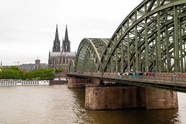 Köln Tyskland Maj 2019 Kärlekens Bro Hohenzollern Bridge Eller Berömda — Stockfoto