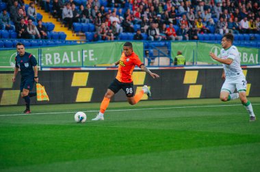 Kharkiv, Ukrayna - 4 Ağustos 2019: UPL Shakhtar - Karpaty