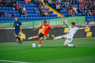 Kharkiv, Ukrayna - 4 Ağustos 2019: UPL Shakhtar - Karpaty