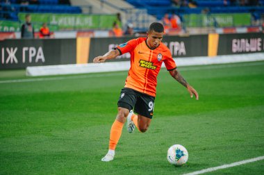 Kharkiv, Ukrayna - 4 Ağustos 2019: UPL Shakhtar - Karpaty