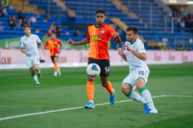 Kharkiv, Ukrayna - 4 Ağustos 2019: UPL Shakhtar - Karpaty