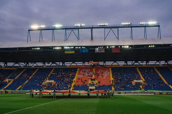 Kharkiv Ucrania Agosto 2019 Estadio Metallista Partido Upl Shakhtar Karpaty —  Fotos de Stock