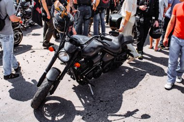 Luhansk, Ukrayna, LIR - 12 Mayıs 2012: bisiklet şovu. Açık motosiklet sezonu