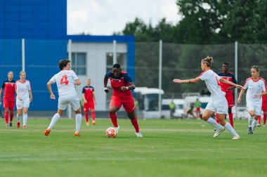 Kharkiv, Ukrayna - 10 Ağustos 2019: Bayanlar ligi şampiyonu Minsk - Split