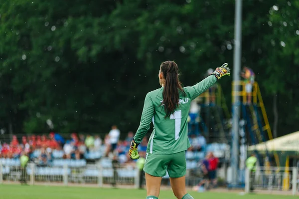 Kharkiv Ucrania Agosto 2019 Portero Anamarija Misetic Durante Partido Liga — Foto de Stock