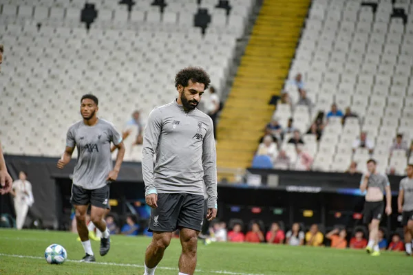 Istanbul Turchia Agosto 2019 Mohamed Salah Attaccante Del Liverpool Campo — Foto Stock