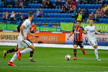 Kharkiv, Ukrayna - 13 Nisan 2019: Manor Solomon, Shakhtar 'ın orta saha oyuncusu Zorya Luhansk maçında