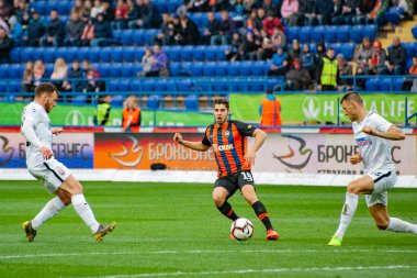 Kharkiv, Ukrayna - 13 Nisan 2019: Manor Solomon, Shakhtar 'ın orta saha oyuncusu Zorya Luhansk maçında