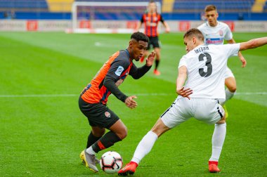 Kharkiv, Ukrayna - 13 Nisan 2019: Tete, Zorya Luhansk maçında Shakhtar 'ın orta saha oyuncusu