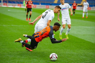 Kharkiv, Ukrayna - 13 Nisan 2019: Tete, Zorya Luhansk maçında Shakhtar 'ın orta saha oyuncusu
