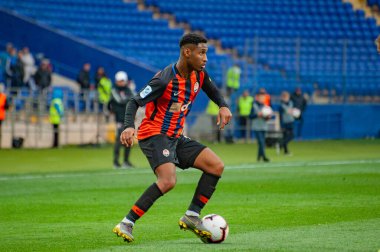 Kharkiv, Ukrayna - 13 Nisan 2019: Tete, Zorya Luhansk maçında Shakhtar 'ın orta saha oyuncusu