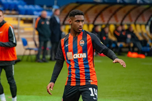 Kharkiv, Ukrayna - 13 Nisan 2019: Tete, Zorya Luhansk maçında Shakhtar 'ın orta saha oyuncusu