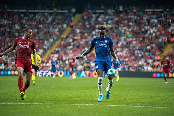 イスタンブール トルコ 8月14 2019 Uefaスーパーカップ決勝戦VsリバプールFc中のタミー アブラハム — ストック写真