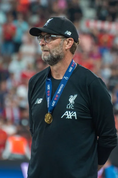 Istanbul Turkey Augight 2019 Jurgen Klopp Coach Manager Uefa Super — 스톡 사진