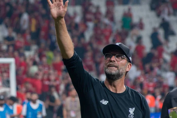 Istambul Turquia Agosto 2019 Jurgen Klopp Treinador Liverpool Final Jogo — Fotografia de Stock