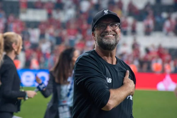 Istanbul Turecko Srpna 2019 Jurgen Klopp Manažer Liverpoolu Konci Utkání — Stock fotografie