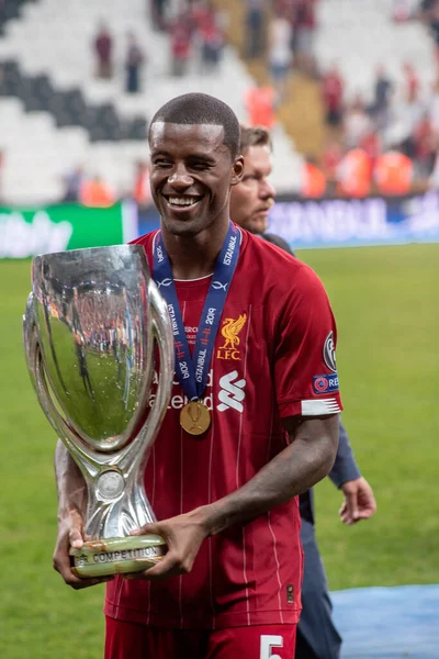 Istanbul Turecko Srpna 2019 Georginio Wijnaldum Vítěz Super Cupu Uefa — Stock fotografie