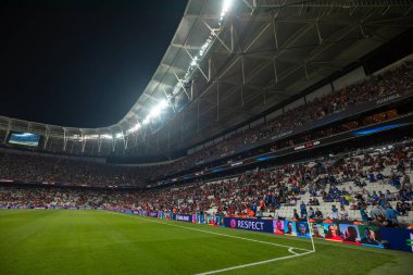 ISTANBUL, TURKEY - 14 Ağustos 2019: Vodafone Arena UEFA Süper Kupası Liverpool - Chelsea