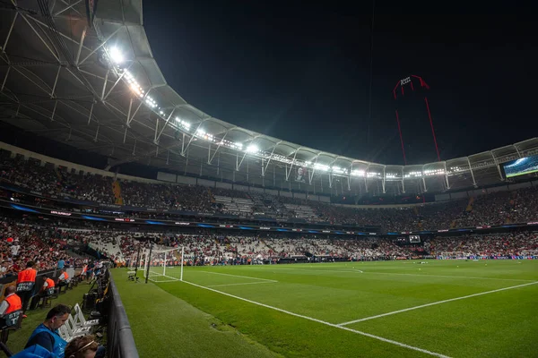 Istanbul Turkey Augight 2019 Uefa 슈퍼컵 리버풀 첼시의 경기중에 아레나 — 스톡 사진