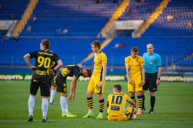 KHARKIV, UKRAINE - 5 Mayıs 2019: PFL Metallist-1925 Futbol Maçı