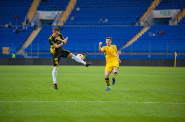 KHARKIV, UKRAINE - 5 Mayıs 2019: PFL Metallist-1925 Futbol Maçı