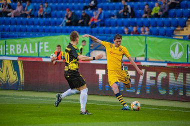 KHARKIV, UKRAINE - 5 Mayıs 2019: PFL Metallist-1925 Futbol Maçı