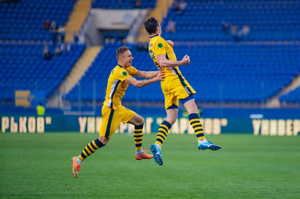 Kharkiv Ukraine Maj 2019 Fotbollsmatchen Mellan Pfl Metallist 1925 Ruch — Stockfoto