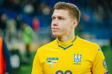 Kharkiv, Ukrayna - 14 Ekim 2019: Shakhtar Donetsk ve Ukrayna milli takımı Mykola Matviienko