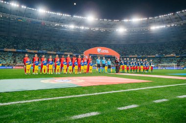 Kyiv, Ukrayna - 14 Ekim 2019: EURO 2020 Ukrayna - Portekiz maçı