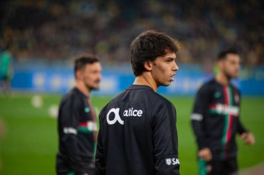 Kyiv, Ukrayna - 14 Ekim 2019: EURO 2020 eleme maçından önce Joao Felix.