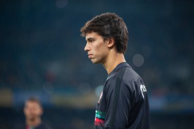 Kyiv, Ukrayna - 14 Ekim 2019: EURO 2020 eleme maçından önce Joao Felix.