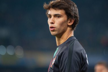 Kyiv, Ukrayna - 14 Ekim 2019: EURO 2020 eleme maçından önce Joao Felix.