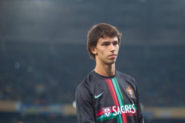 Kyiv, Ukrayna - 14 Ekim 2019: EURO 2020 eleme maçından önce Joao Felix.