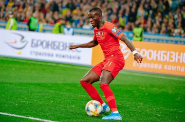 Kyiv, Ukrayna - 14 Ekim 2019: UEFA EURO 2020 ön eleme maçı sırasında profesyonel futbolcu Bruma