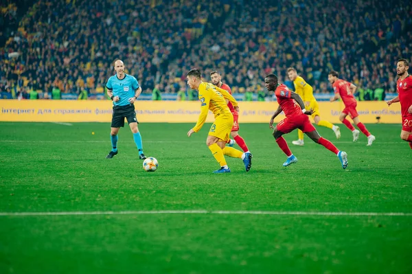 Kiev Ucrânia Outubro 2019 Futebolista Profissional Bruma Durante Jogo Qualificação — Fotografia de Stock