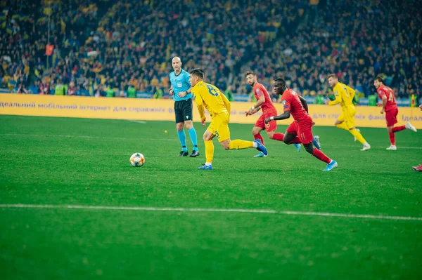 Kiev Ucrânia Outubro 2019 Futebolista Profissional Bruma Durante Jogo Qualificação — Fotografia de Stock