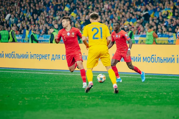 Kiev Ucrania Octubre 2019 Futbolista Profesional Bruma Durante Partido Clasificatorio — Foto de Stock