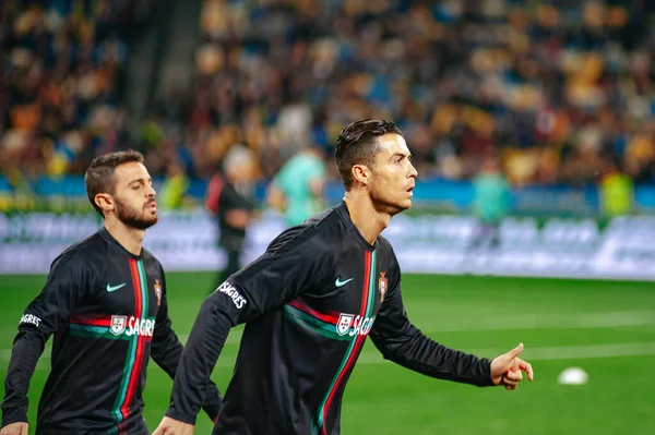 Kiev Oekraïne Oktober 2019 Cristiano Ronaldo Aanvoerder Aanvoerder Van Portugal — Stockfoto