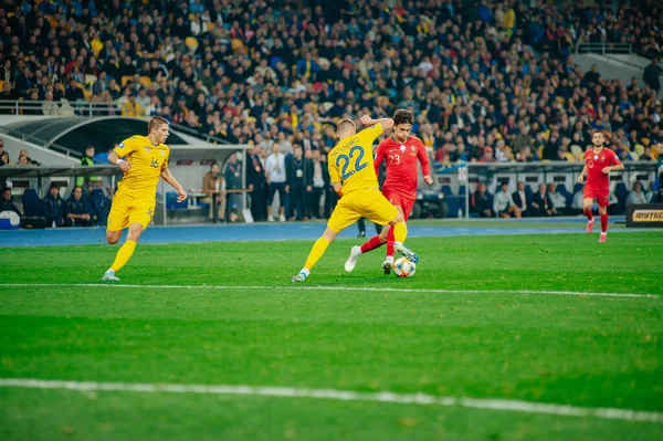 Kiev Ucrânia Outubro 2019 Retrato Emocional João Félix Atacante Seleção — Fotografia de Stock